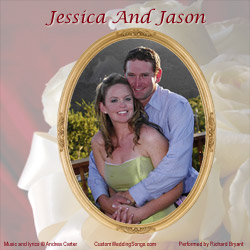 CD jacket cover with doves and roses, personalized with photo