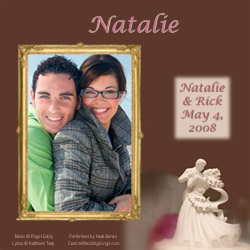 Lyric sheet for original wedding first dance song