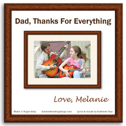 CD cover for original wedding father/daughter dance song