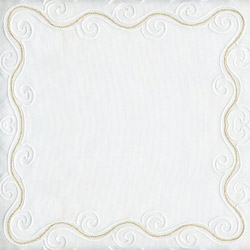Blank CD jacket cover with White and Gold Scroll