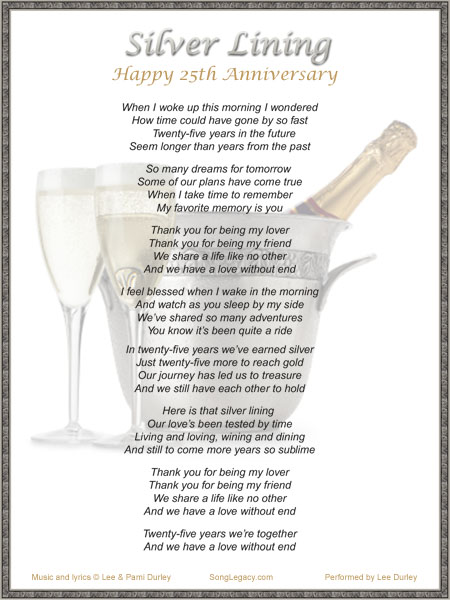 Lyric sheet with doves and roses, including lyrics