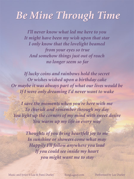 Road Leading Into Sunrise Lyric Sheet, including lyrics, page 1