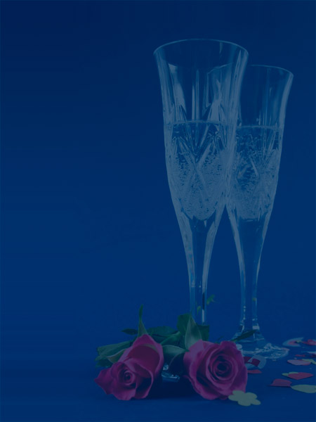 Blank lyric sheet with Champagne Glasses,