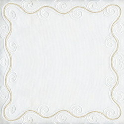 Blank CD jacket cover with White and Gold Scroll